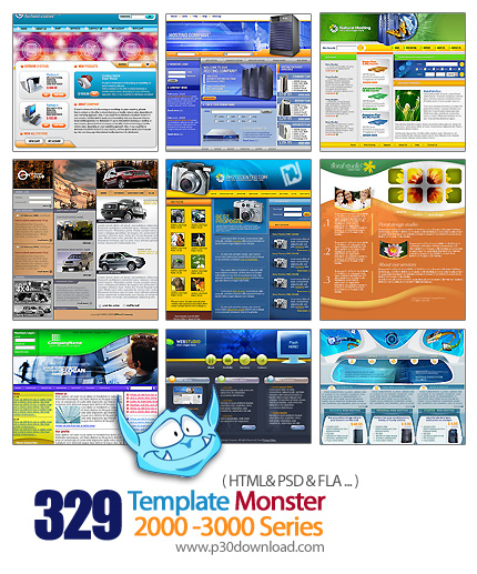 دانلود قالب های آماده وب سایت تمپلت مونستر - Template Monster 2000-3000 Series