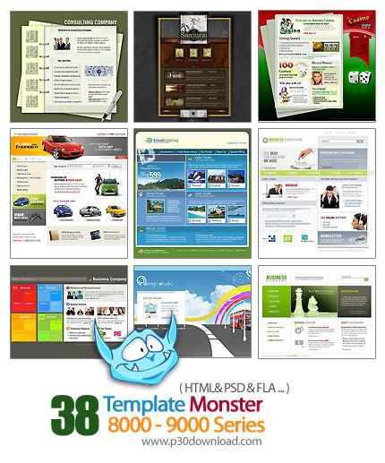 دانلود قالب های آماده وب سایت تمپلت مونستر - Template Monster 8000-9000 Series