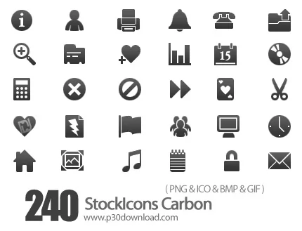 دانلود آیکون متنوع کامپیوتر - StockIcons Carbon