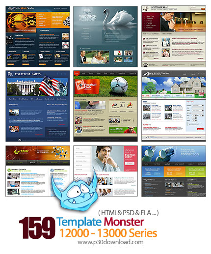 دانلود قالب های آماده وب سایت تمپلت مونستر - Template Monster 12000-13000 Series