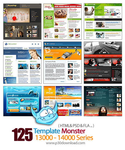 دانلود قالب های آماده وب سایت تمپلت مونستر - Template Monster 13000-14000 Series