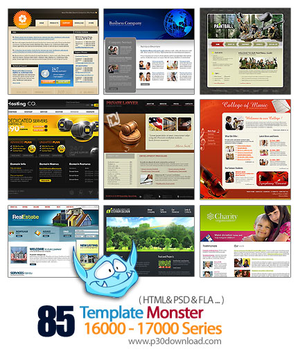 دانلود قالب های آماده وب سایت تمپلت مونستر - Template Monster 16000-17000 Series