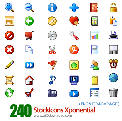 دانلود آیکون متنوع کامپیوتر - StockIcons Xponential