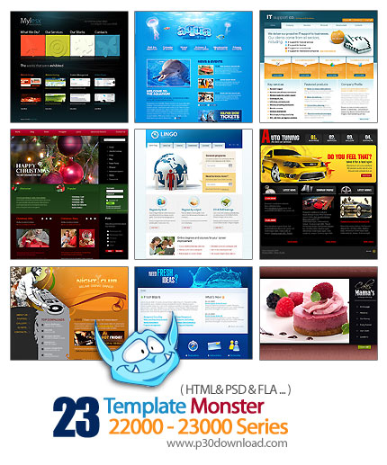 دانلود قالب های آماده وب سایت تمپلت مونستر - Template Monster 22000-23000 Series