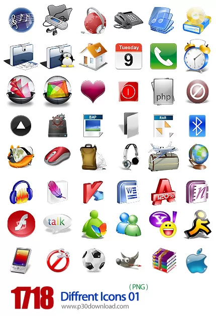 دانلود تصاویر آیکون های متنوع Diffrent Icons 01