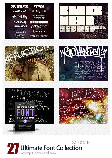 دانلود فونت های انگلیسی متنوع - Ultimate Font Collection