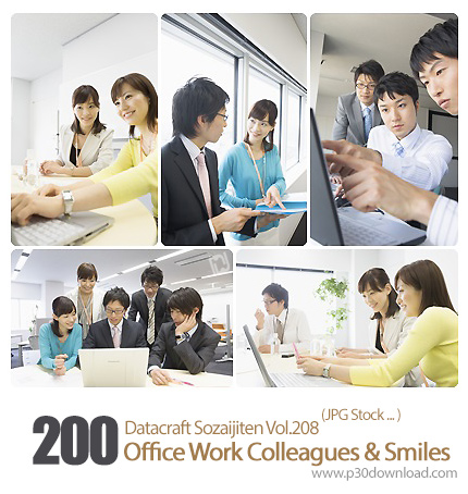 دانلود مجموعه عکس های دفتر کار و همکاران - Datacraft Sozaijiten Vol.208 Office Work Colleagues And S