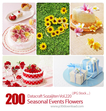 دانلود مجموعه عکس های گل های تزئینی متنوع - Datacraft Sozaijiten.220 Seasonal Events Flowers