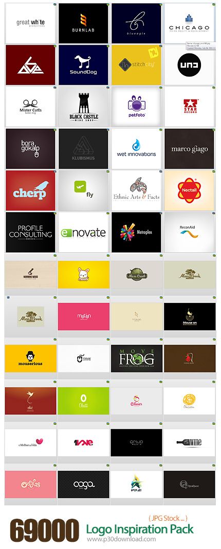دانلود تصاویر با کیفیت لوگوهای متنوع الهام بخش - Logo Inspiration Pack