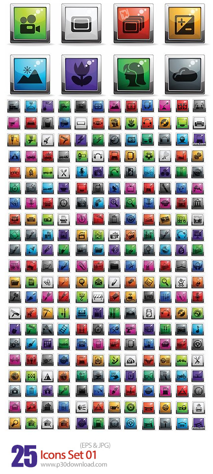 دانلود مجموعه آیکون های متنوع - Icons Set 01