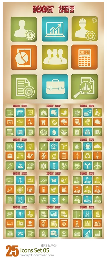 دانلود مجموعه آیکون های متنوع Icons Set 05