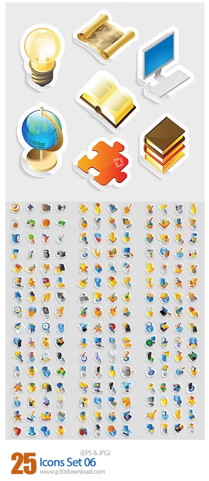 دانلود مجموعه آیکون های متنوع Icons Set 06