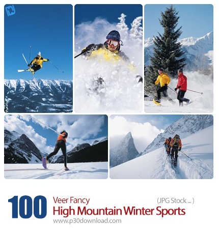 دانلود مجموعه تصاویر با کیفیت ورزش های زمستانی کوه - Veer Fancy High Mountain Winter Sports