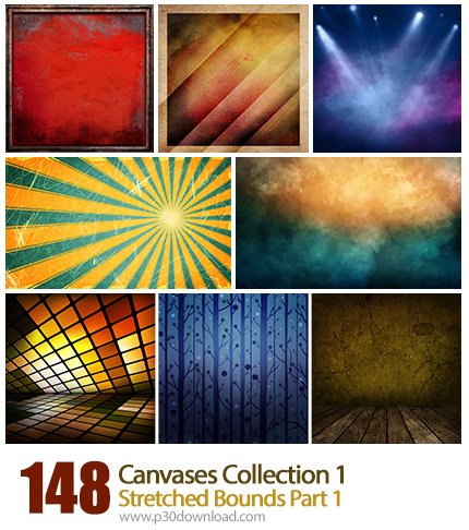 مجموعه بک گراندهای گرافیکی Canvases مناسب کلیه طراحان - Canvases Collection 1 Stretched Bounds Part 