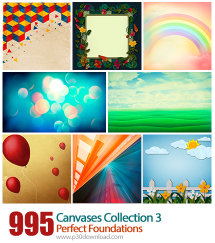 مجموعه بک گراندهای گرافیکی Canvases مناسب کلیه طراحان - Canvases Collection 3 Perfect Foundations