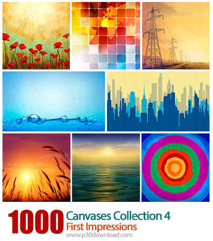 مجموعه بک گراندهای گرافیکی Canvases مناسب کلیه طراحان - Canvases Collection 4 First Impressions