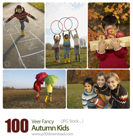 دانلود مجموعه تصاویر با کیفیت بازی های پاییزی کودکان - Veer Fancy Autumn Kids