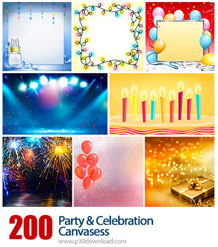 مجموعه بک گراندهای گرافیکی جشن ومهمانی مناسب کلیه طراحان - Party And Celebration Canvases