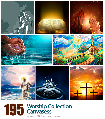 مجموعه بک گراندهای گرافیکی عبادت - Worship Canvases Collection