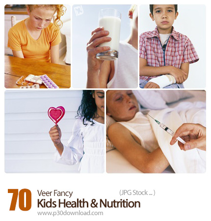 دانلود مجموعه تصاویر با کیفیت بهداشت و تغذیه کودکان - Veer Fancy Kids Health And Nutrition