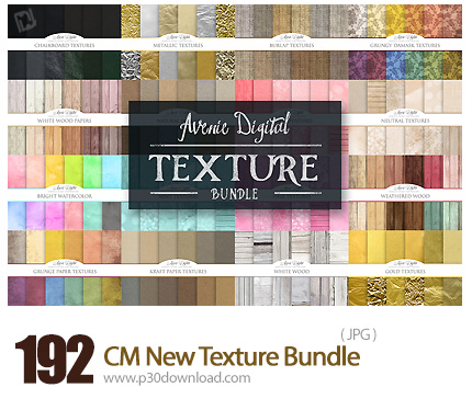 دانلود CM New 192 Texture Bundle - مجموعه تصاویر تکسچر چوبی، گلدار، کاغذی و ...