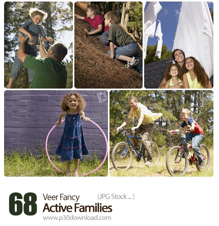 دانلود مجموعه تصاویر با کیفیت فعالیت های خانوادگی - Veer Fancy Active Families