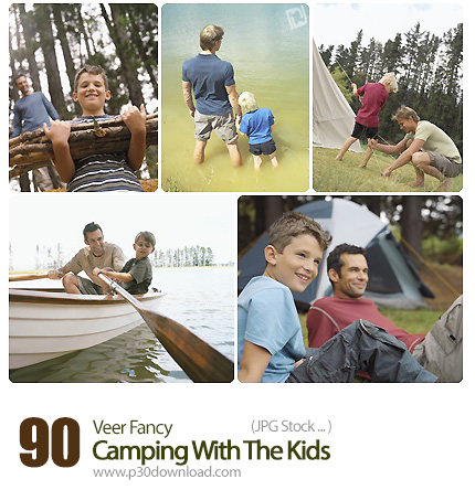 دانلود مجموعه تصاویر با کیفیت پیک نیک همراه با کودکان - Veer Fancy Camping With The Kids