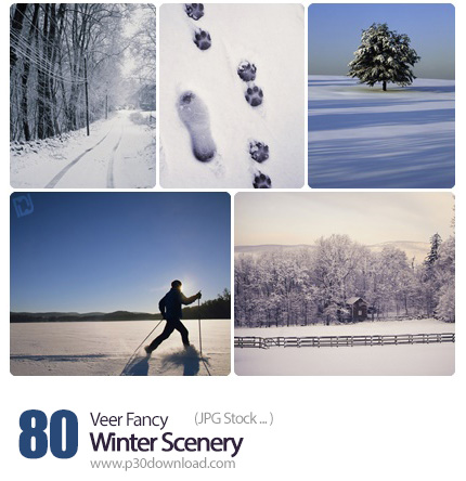 دانلود مجموعه تصاویر با کیفیت مناظر زمستانی - Veer Fancy Winter Scenery