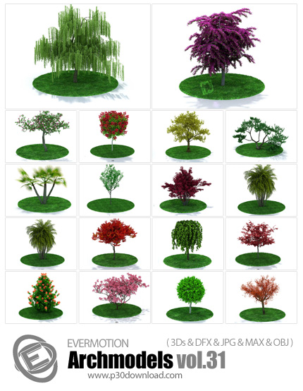 دانلود Archmodels Vol 31 - آرچ مدل 31: مدل های آماده سه بعدی گل و درخت و درختچه طبیعی و ...