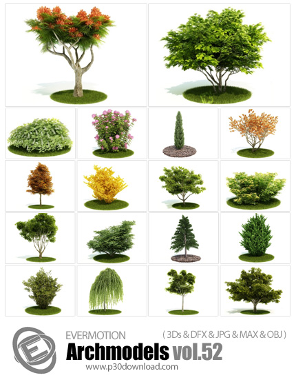 دانلود Archmodels Vol 52 - آرچ مدل 52: مدل های آماده سه بعدی درخت، گیاهان، بوته و ...