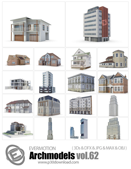 دانلود Archmodels Vol 62 - آرچ مدل 62: مدل های آماده سه بعدی آسمان خراش، برج، آپارتمان، مجتمع و ... 