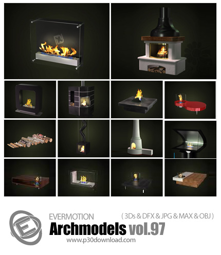 دانلود Archmodels Vol 97 - آرچ مدل 97: مدل های آماده سه بعدی شومینه و ...
