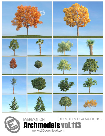 دانلود Archmodels Vol 113 - آرچ مدل 113: مدل های آماده سه بعدی درخت و درختچه و ... 