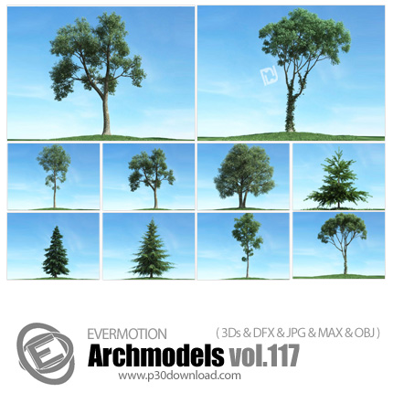 دانلود Archmodels Vol 117 - آرچ مدل 117: مدل های آماده سه بعدی درخت و ... 