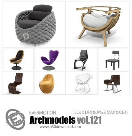 دانلود Archmodels Vol 121 - آرچ مدل 121: مدل های آماده سه بعدی صندلی و ... 