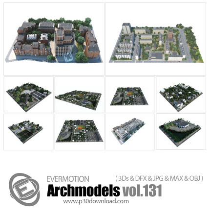 دانلود Archmodels Vol 131 - آرچ مدل 131: مدل های آماده سه بعدی ماکت شهر و ... 