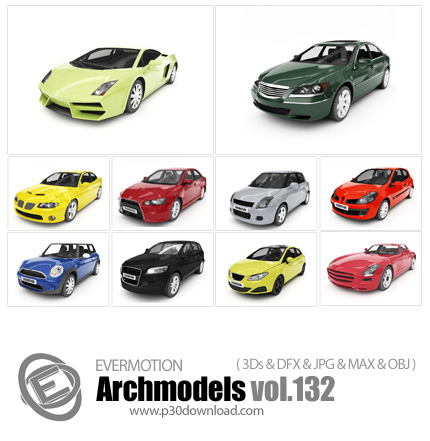 دانلود Archmodels Vol 132 - آرچ مدل 132: مدل های آماده سه بعدی اتومبیل همراه با تکسچر و متریال کامل 
