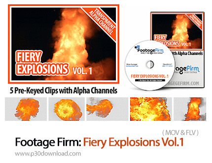 دانلود مجموعه افکت های ویدئویی انفجار از FootageFirm - Footage Firm: Fiery Explosions Vol.1