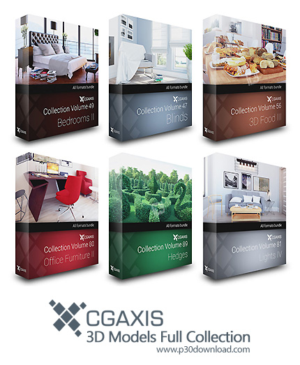 دانلود CGAxis 3D Models Full Collection Vol.1-90 - مجموعه کامل مدل های آماده سه بعدی سی جی اکسیس