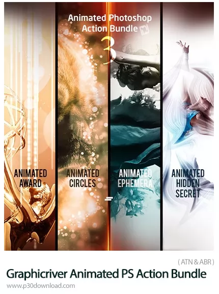 دانلود Graphicriver Animated Photoshop Action Bundle مجموعه اکشن فتوشاپ ...