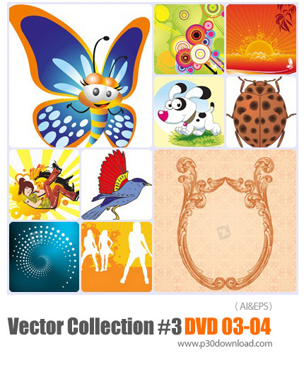 دانلود مجموعه عظیم تصاویر وکتور - بخش سوم - دی وی دی 3 و 4 - Vector Collection # 3 DVD 3 - 4