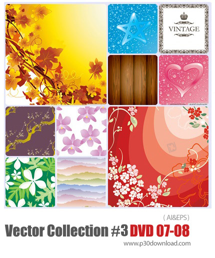 دانلود مجموعه عظیم تصاویر وکتور - بخش سوم - دی وی دی 7 و 8 - Vector Collection # 3 DVD 7 - 8