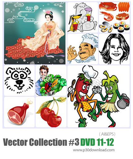 دانلود مجموعه عظیم تصاویر وکتور - بخش سوم - دی وی دی 11 و 12 - Vector Collection # 3 DVD 11 - 12