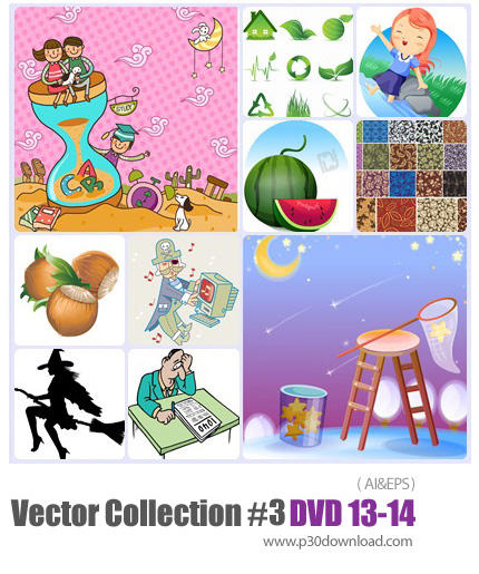 دانلود مجموعه عظیم تصاویر وکتور - بخش سوم - دی وی دی 13 و 14 - Vector Collection # 3 DVD 13 - 14