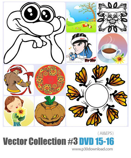 دانلود مجموعه عظیم تصاویر وکتور - بخش سوم - دی وی دی 15 و 16 - Vector Collection # 3 DVD 15 - 16