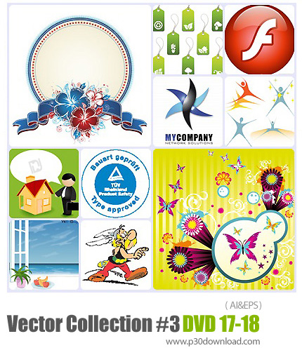 دانلود مجموعه عظیم تصاویر وکتور - بخش سوم - دی وی دی 17 و 18 - Vector Collection # 3 DVD 17 - 18