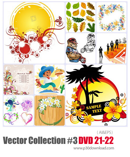 دانلود مجموعه عظیم تصاویر وکتور - بخش سوم - دی وی دی 21 و 22 - Vector Collection # 3 DVD 21 - 22