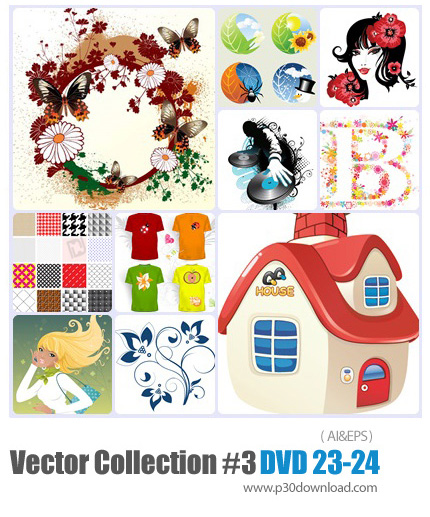 دانلود مجموعه عظیم تصاویر وکتور - بخش سوم - دی وی دی 23 و 24 - Vector Collection # 3 DVD 23 - 24