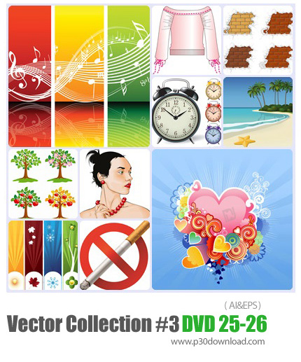 دانلود مجموعه عظیم تصاویر وکتور - بخش سوم - دی وی دی 25 و 26 - Vector Collection # 3 DVD 25 - 26