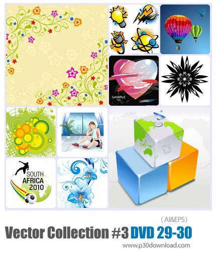دانلود مجموعه عظیم تصاویر وکتور - بخش سوم - دی وی دی 30 و 29 - Vector Collection # 3 DVD 29 - 30